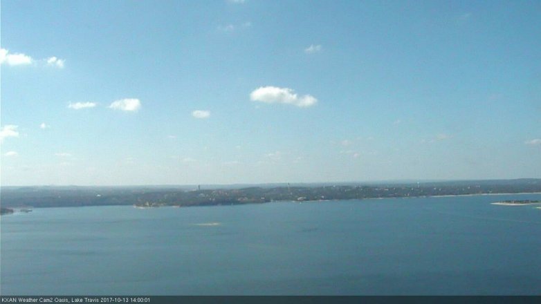 Lake Travis webcam, October 13, 2017 1:15 PM CT