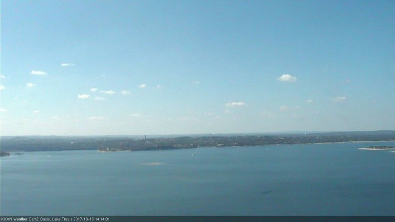 Lake Travis webcam, October 13, 2017 1:20 PM CT