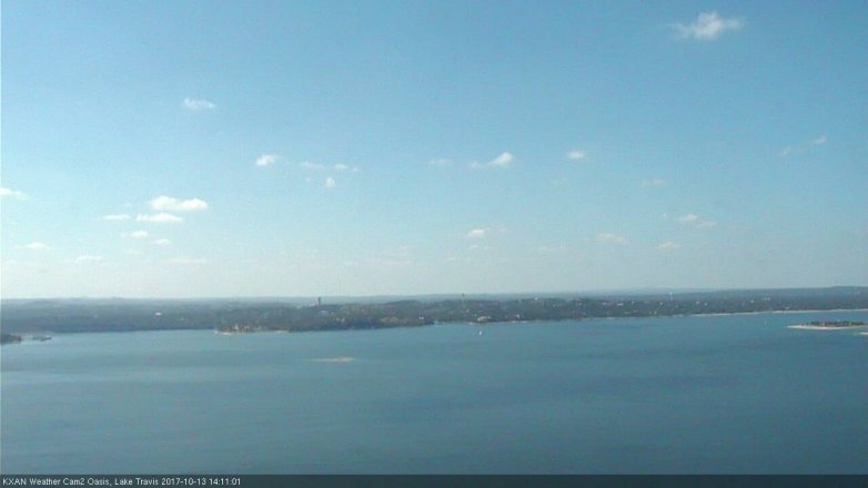 Lake Travis webcam, October 13, 2017 1:25 PM CT