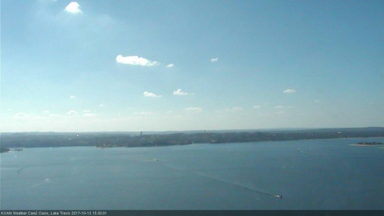 Lake Travis webcam, October 13, 2017 2:45 PM CT