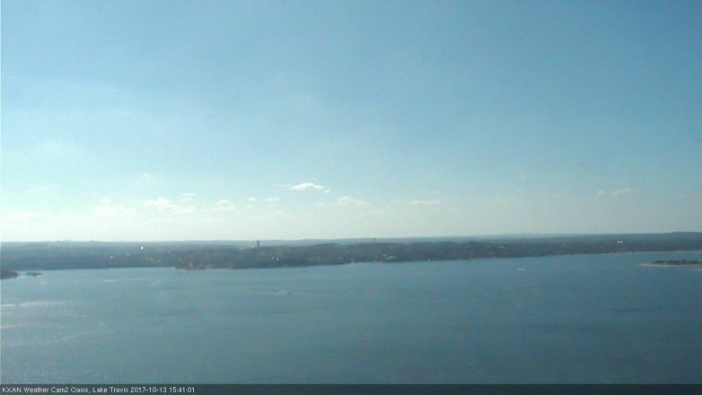 Lake Travis webcam, October 13, 2017 3:10 PM CT