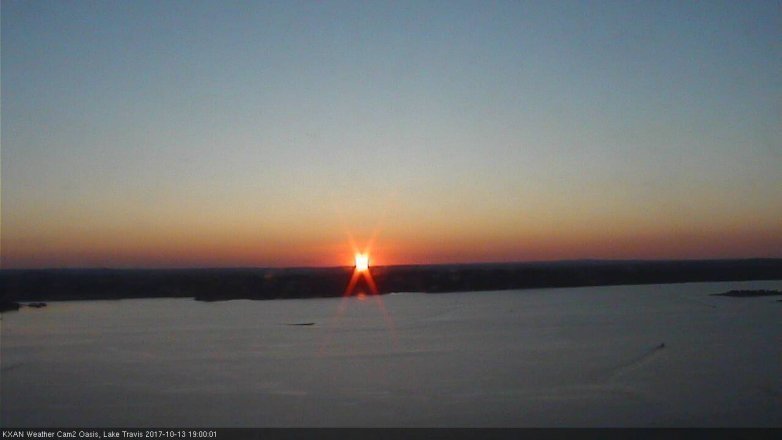 Lake Travis webcam, October 13, 2017 6:10 PM CT