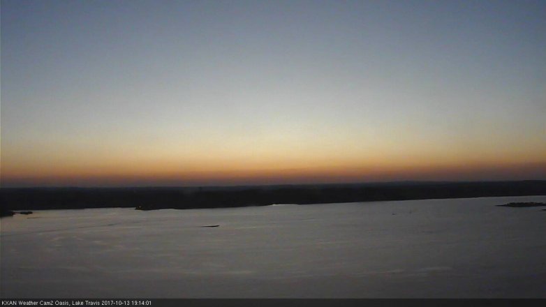 Lake Travis webcam, October 13, 2017 6:25 PM CT