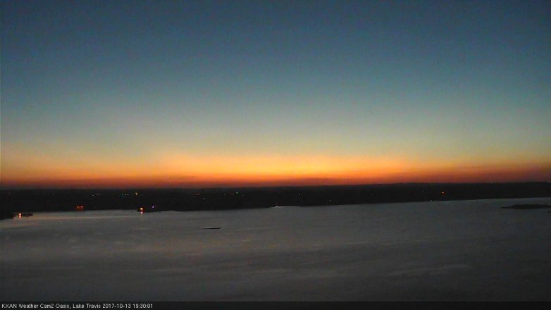 Lake Travis webcam, October 13, 2017 6:35 PM CT