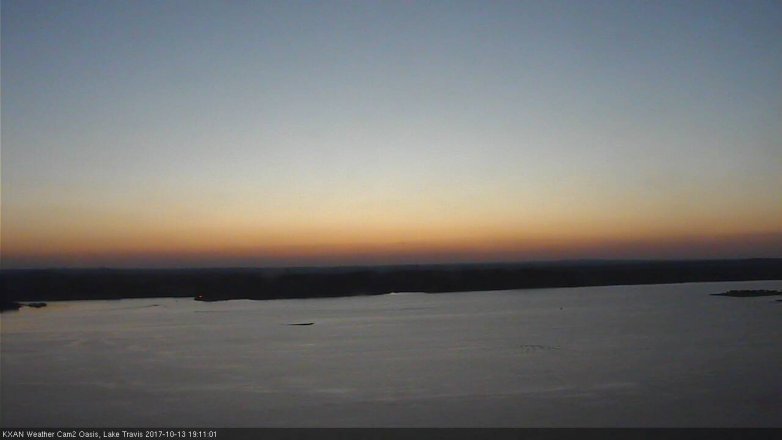 Lake Travis webcam, October 13, 2017 6:40 PM CT