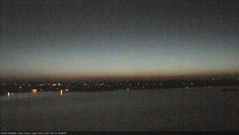 Lake Travis webcam, October 13, 2017 6:50 PM CT