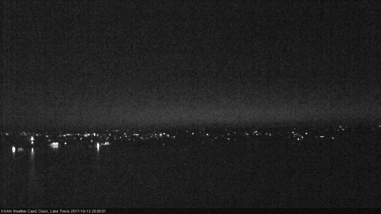 Lake Travis webcam, October 13, 2017 7:30 PM CT