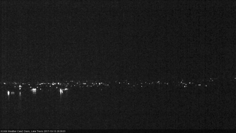 Lake Travis webcam, October 13, 2017 7:55 PM CT