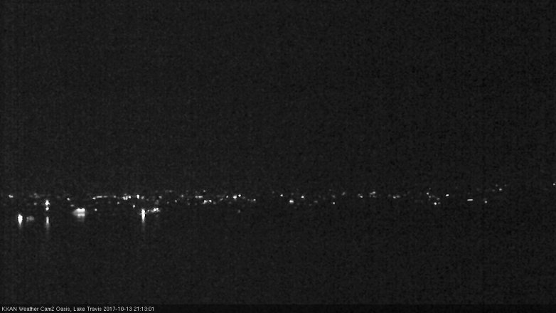 Lake Travis webcam, October 13, 2017 8:30 PM CT