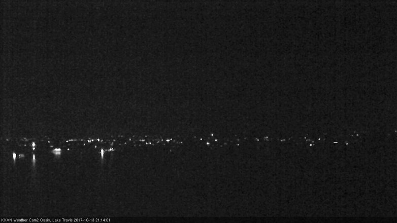 Lake Travis webcam, October 13, 2017 8:45 PM CT