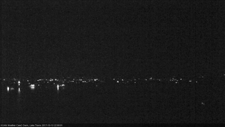 Lake Travis webcam, October 13, 2017 9:20 PM CT