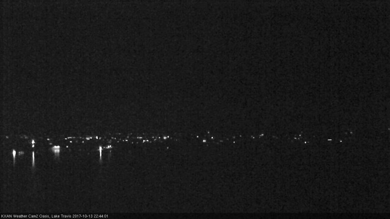 Lake Travis webcam, October 13, 2017 9:55 PM CT