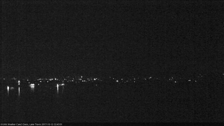 Lake Travis webcam, October 13, 2017 10:15 PM CT