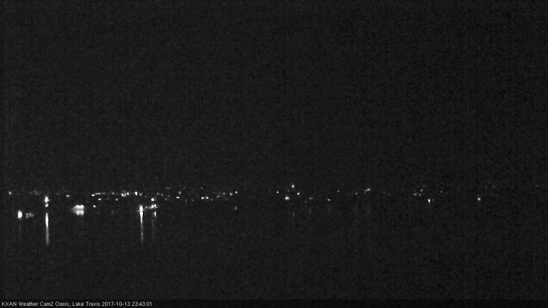 Lake Travis webcam, October 13, 2017 10:55 PM CT