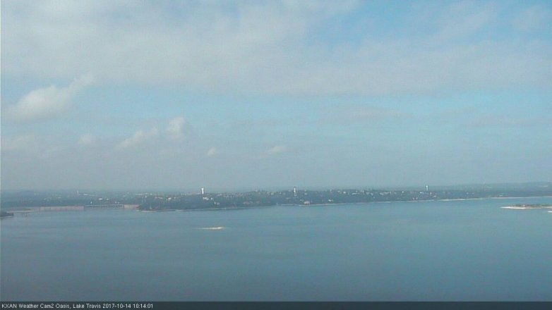 Lake Travis webcam, October 14, 2017 9:30 AM CT