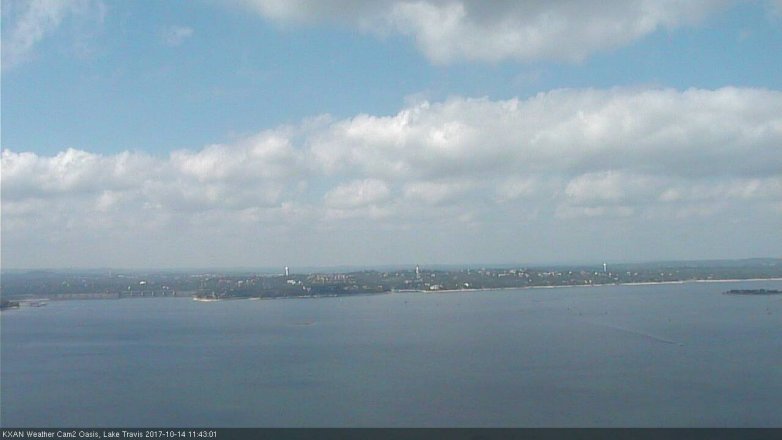 Lake Travis webcam, October 14, 2017 11:05 AM CT