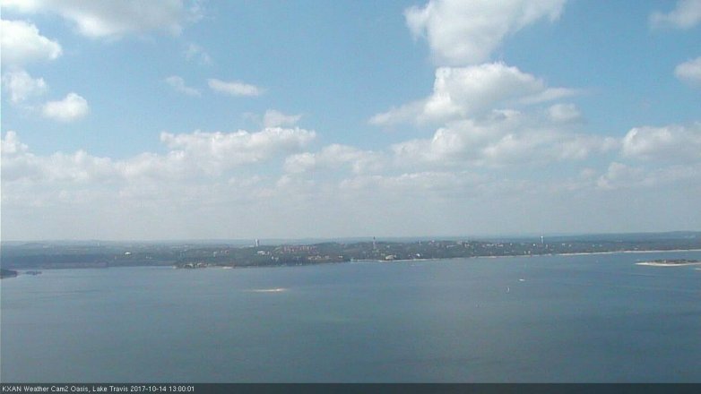 Lake Travis webcam, October 14, 2017 12:05 PM CT