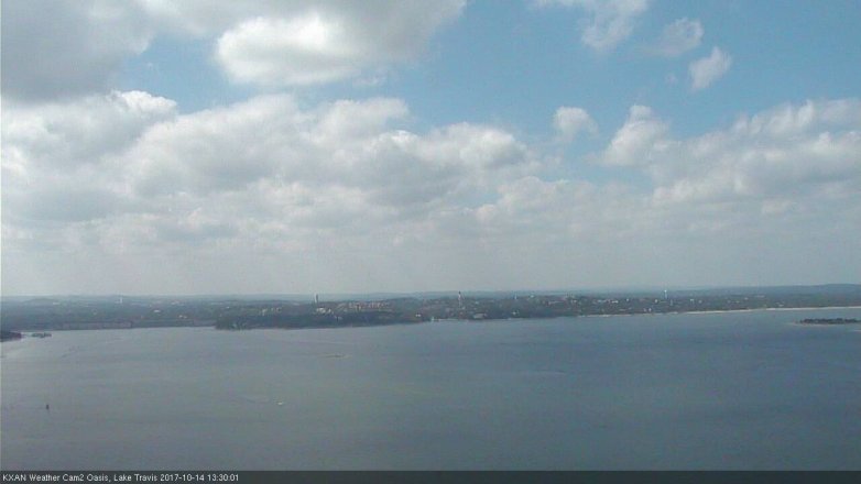 Lake Travis webcam, October 14, 2017 1:00 PM CT