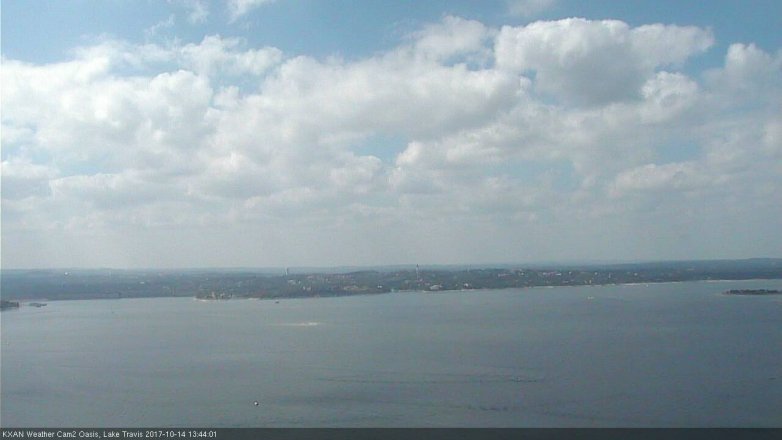 Lake Travis webcam, October 14, 2017 1:15 PM CT