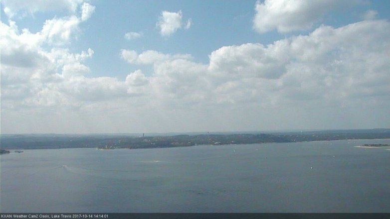 Lake Travis webcam, October 14, 2017 1:25 PM CT