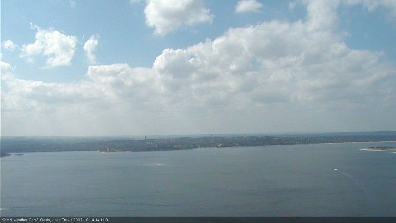 Lake Travis webcam, October 14, 2017 1:35 PM CT