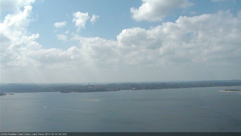 Lake Travis webcam, October 14, 2017 1:40 PM CT