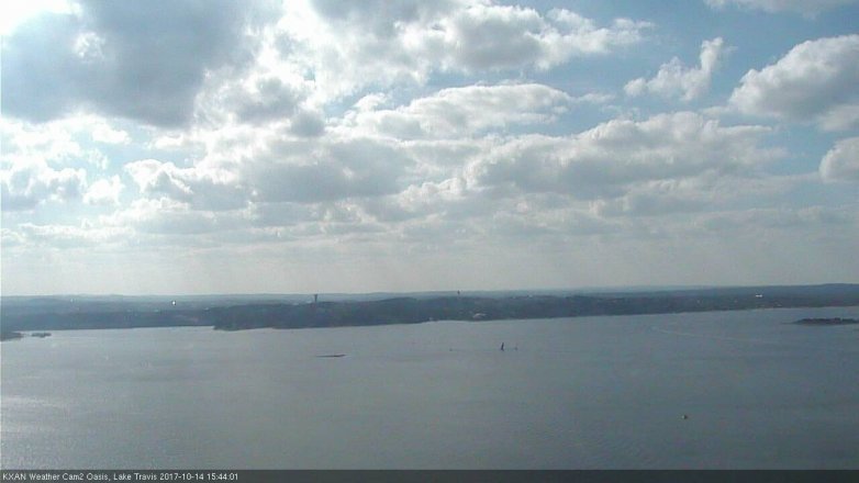 Lake Travis webcam, October 14, 2017 3:10 PM CT
