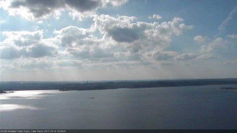 Lake Travis webcam, October 14, 2017 3:45 PM CT