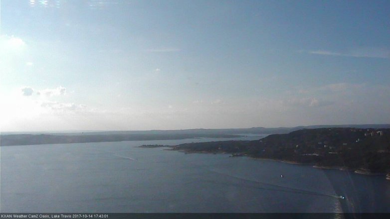 Lake Travis webcam, October 14, 2017 5:15 PM CT
