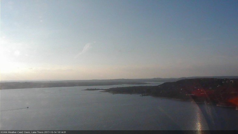 Lake Travis webcam, October 14, 2017 5:45 PM CT