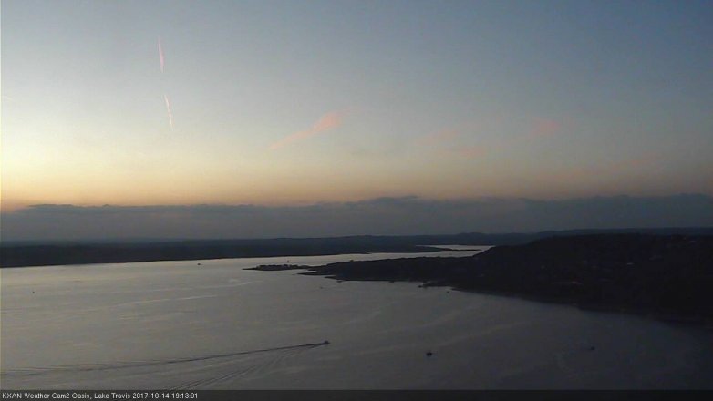 Lake Travis webcam, October 14, 2017 6:20 PM CT