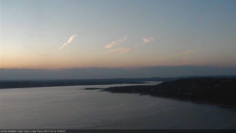 Lake Travis webcam, October 14, 2017 6:25 PM CT