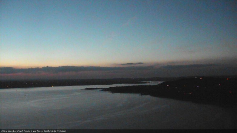Lake Travis webcam, October 14, 2017 6:40 PM CT