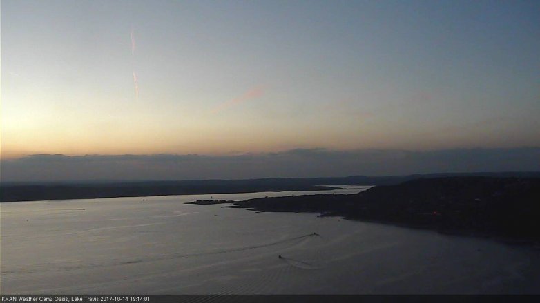 Lake Travis webcam, October 14, 2017 6:45 PM CT