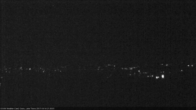 Lake Travis webcam, October 14, 2017 8:40 PM CT