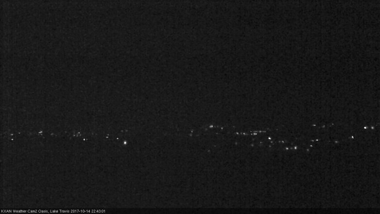 Lake Travis webcam, October 14, 2017 10:00 PM CT