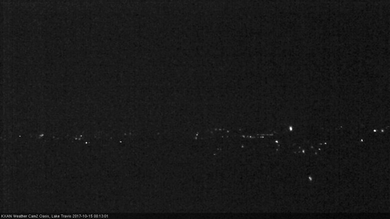 Lake Travis webcam, October 14, 2017 11:30 PM CT