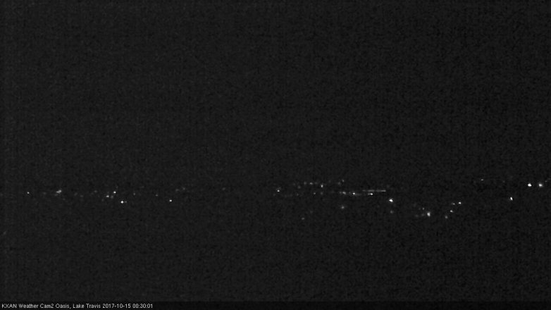 Lake Travis webcam, October 14, 2017 11:45 PM CT