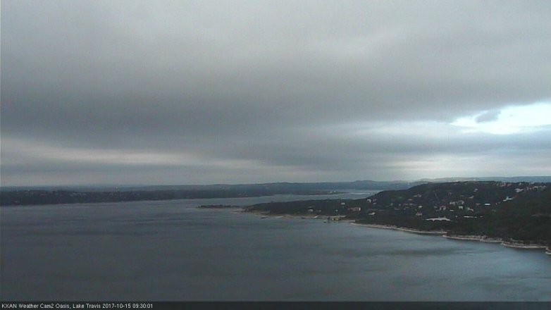 Lake Travis webcam, October 15, 2017 9:00 AM CT
