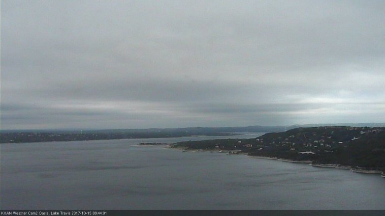 Lake Travis webcam, October 15, 2017 9:05 AM CT