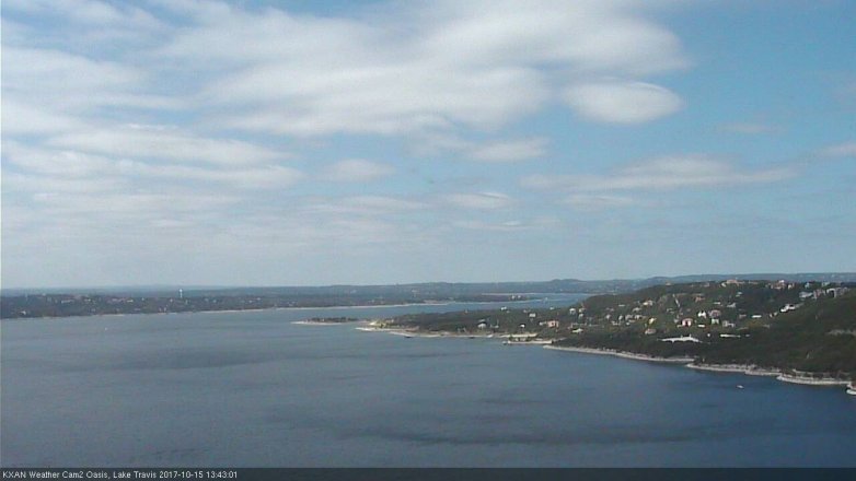 Lake Travis webcam, October 15, 2017 12:50 PM CT