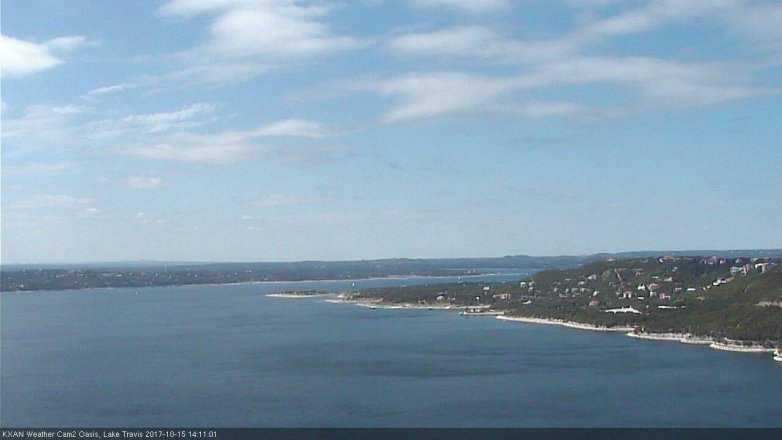 Lake Travis webcam, October 15, 2017 1:20 PM CT