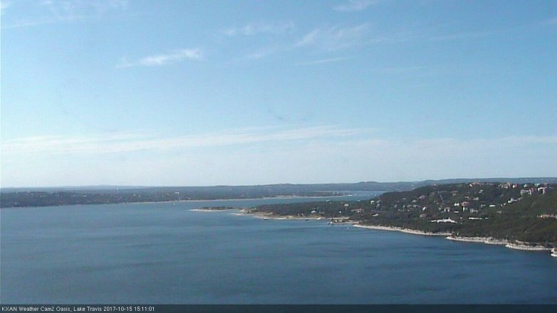 Lake Travis webcam, October 15, 2017 2:20 PM CT