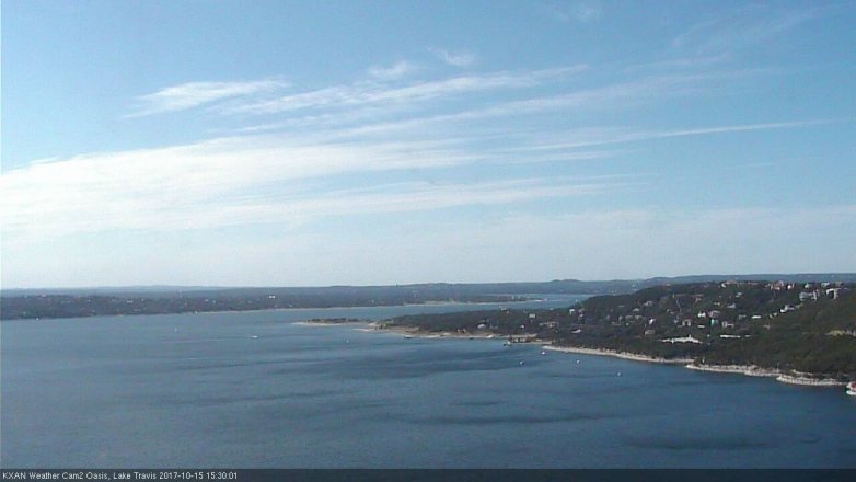 Lake Travis webcam, October 15, 2017 3:00 PM CT