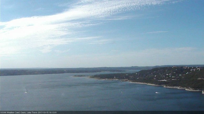 Lake Travis webcam, October 15, 2017 3:20 PM CT