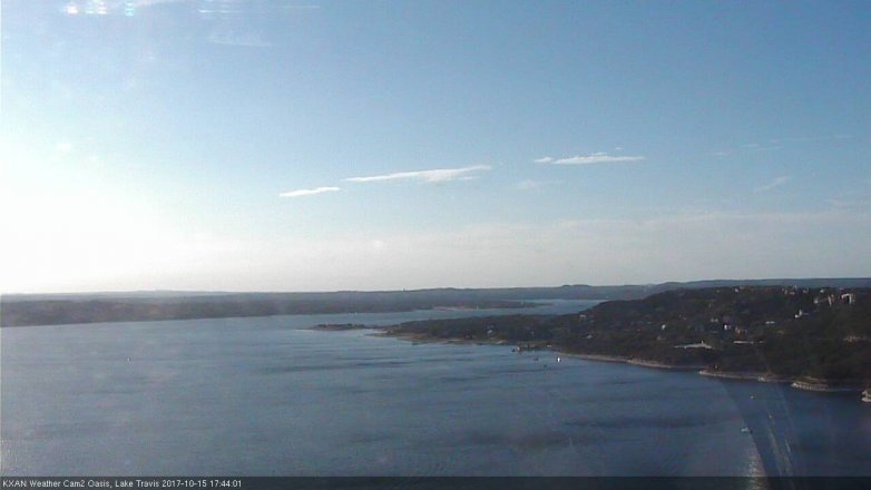 Lake Travis webcam, October 15, 2017 5:00 PM CT