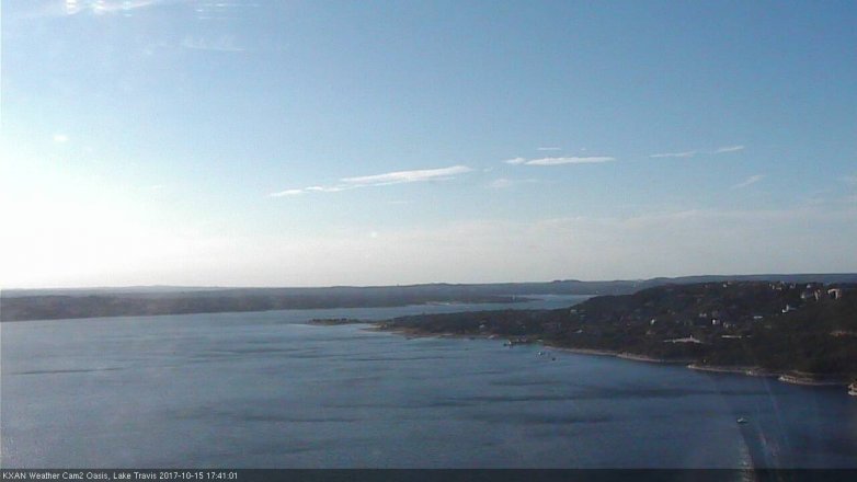 Lake Travis webcam, October 15, 2017 5:05 PM CT