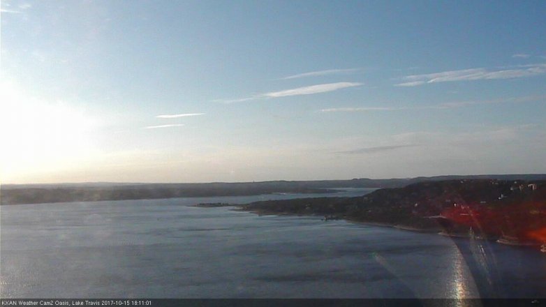 Lake Travis webcam, October 15, 2017 5:40 PM CT