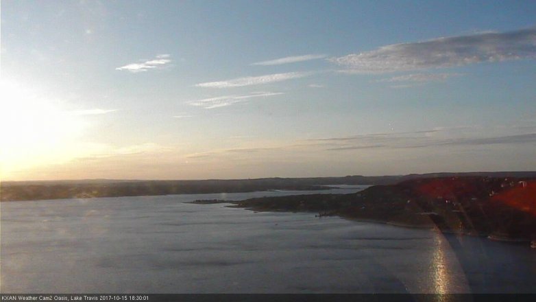 Lake Travis webcam, October 15, 2017 6:00 PM CT