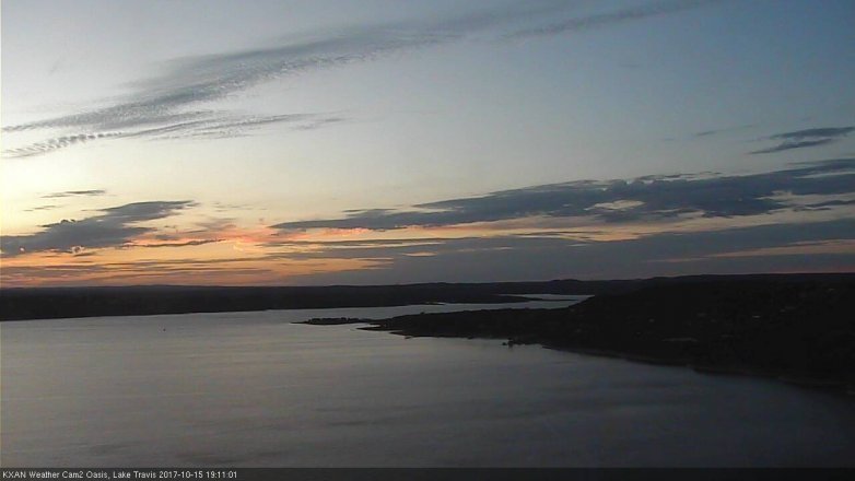 Lake Travis webcam, October 15, 2017 6:25 PM CT